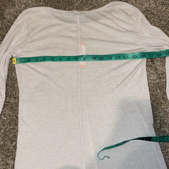 NWT Sundry Layer Long Sleeve Ribbed Tee Pearl Size 1 Small Fits Up To Medium - Picture 5 of 5